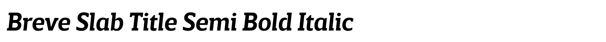 Breve Slab Title Semi Bold Italic image